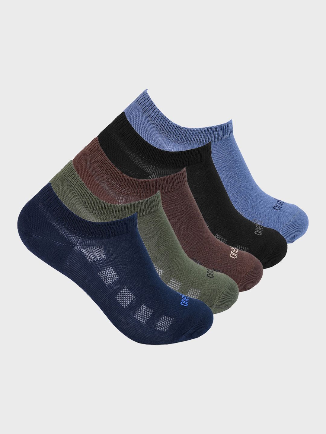 

One8 Men Pack Of 5 Shoe Liners Socks, Navy blue