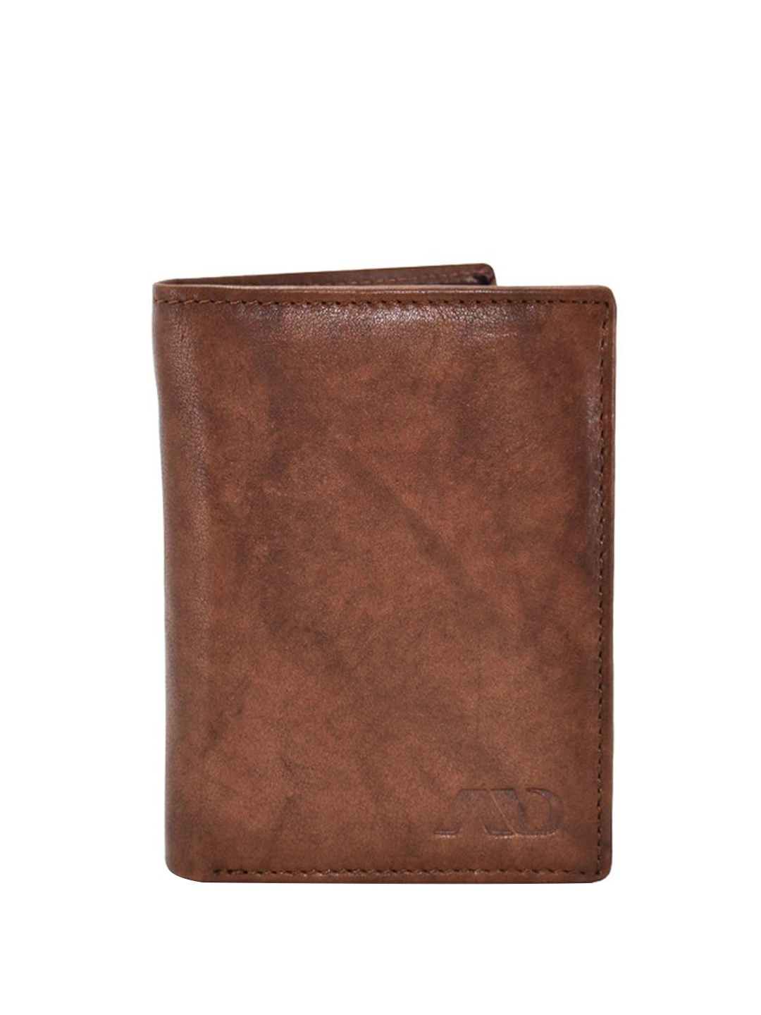 

ANNODYNE Men Leather Two Fold Wallet, Coffee brown