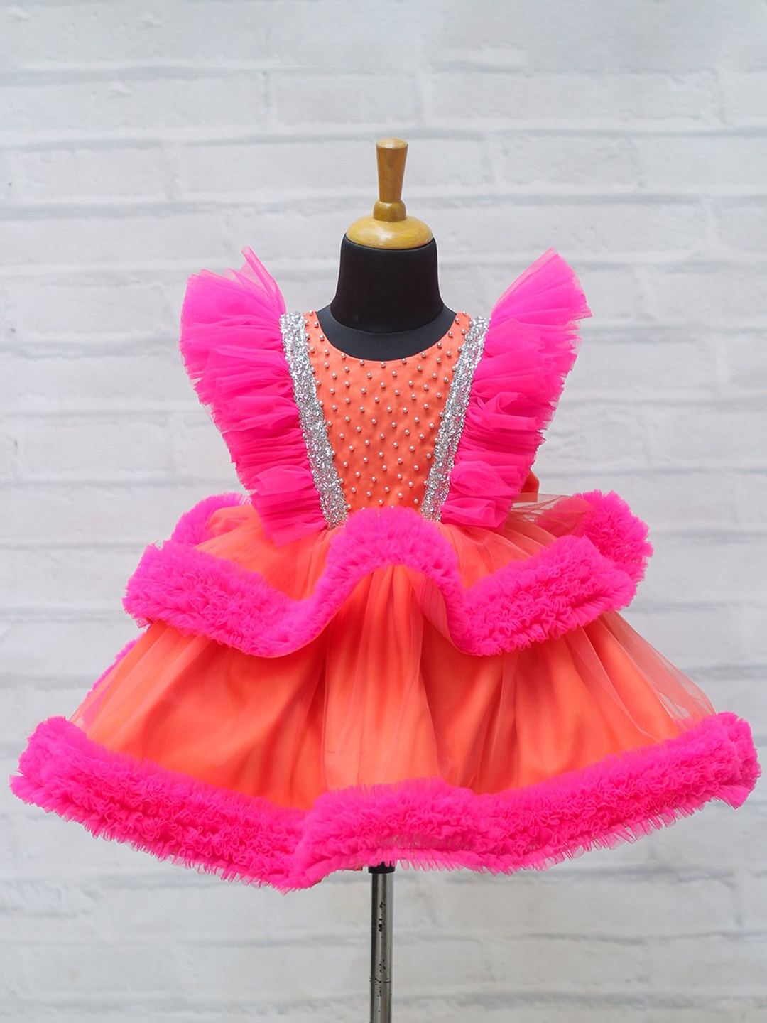 

Li & Li Boutique Net A-Line Dress, Coral