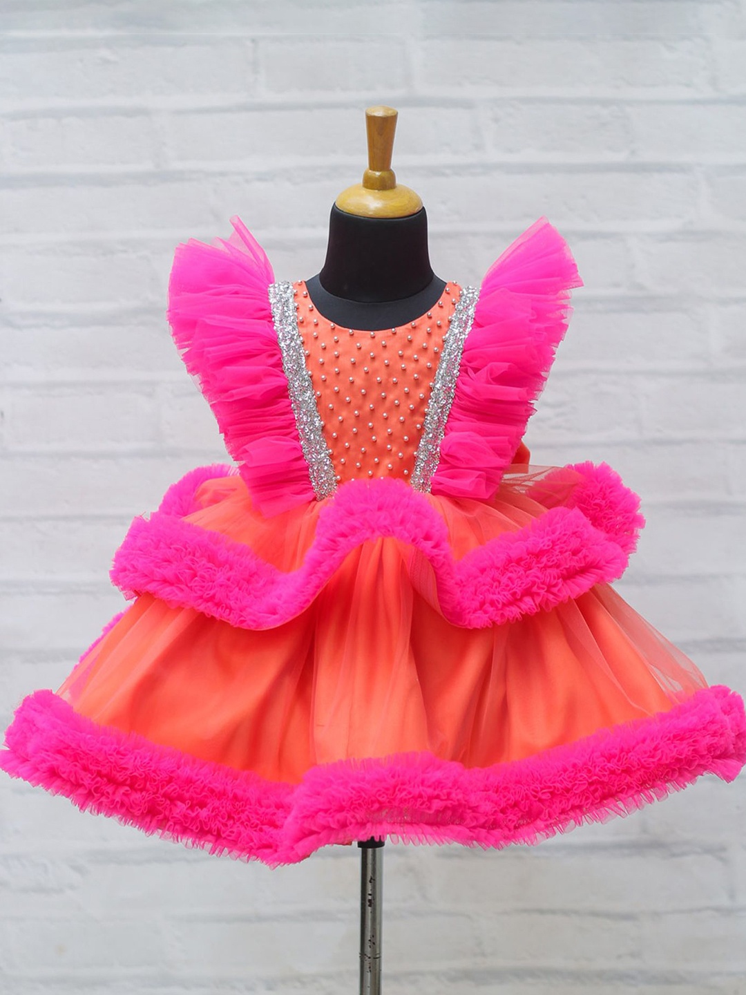 

Li & Li Boutique Net A-Line Dress, Coral