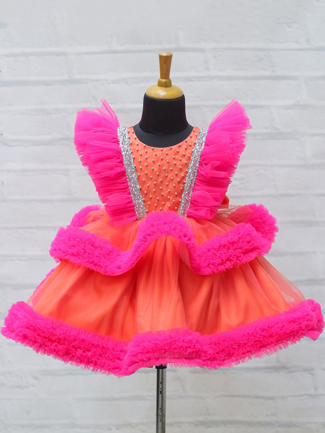

Li & Li Boutique Net A-Line Dress, Coral