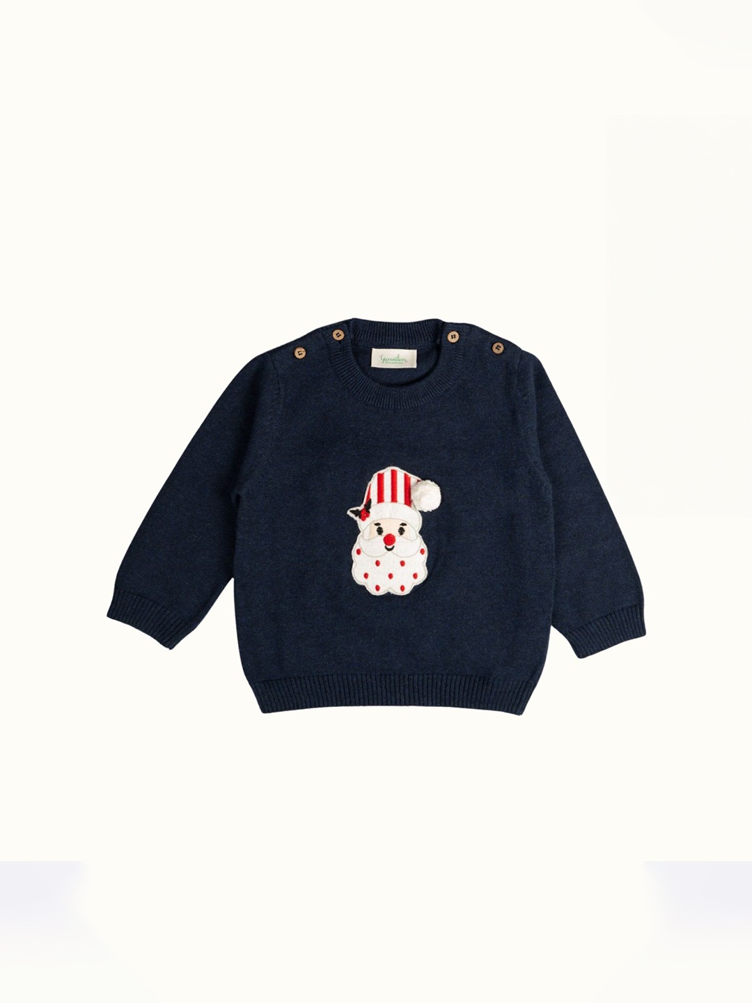 

Greendeer Unisex Kids Embroidered Cardigan with Embroidered Detail, Navy blue