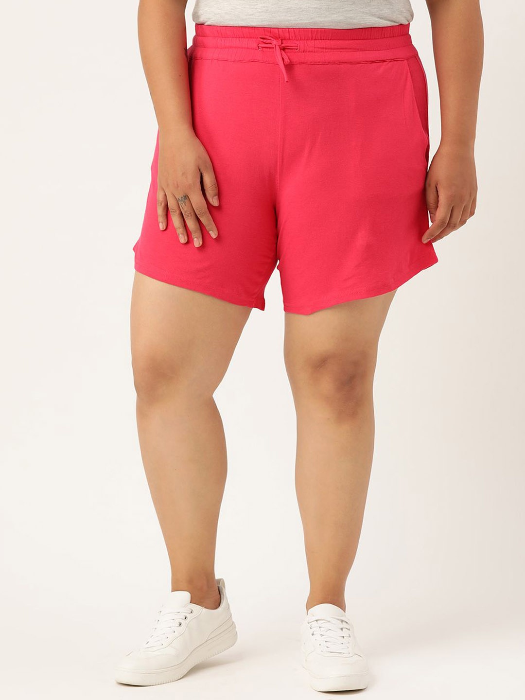 

theRebelinme Women High-Rise Shorts, Fuchsia