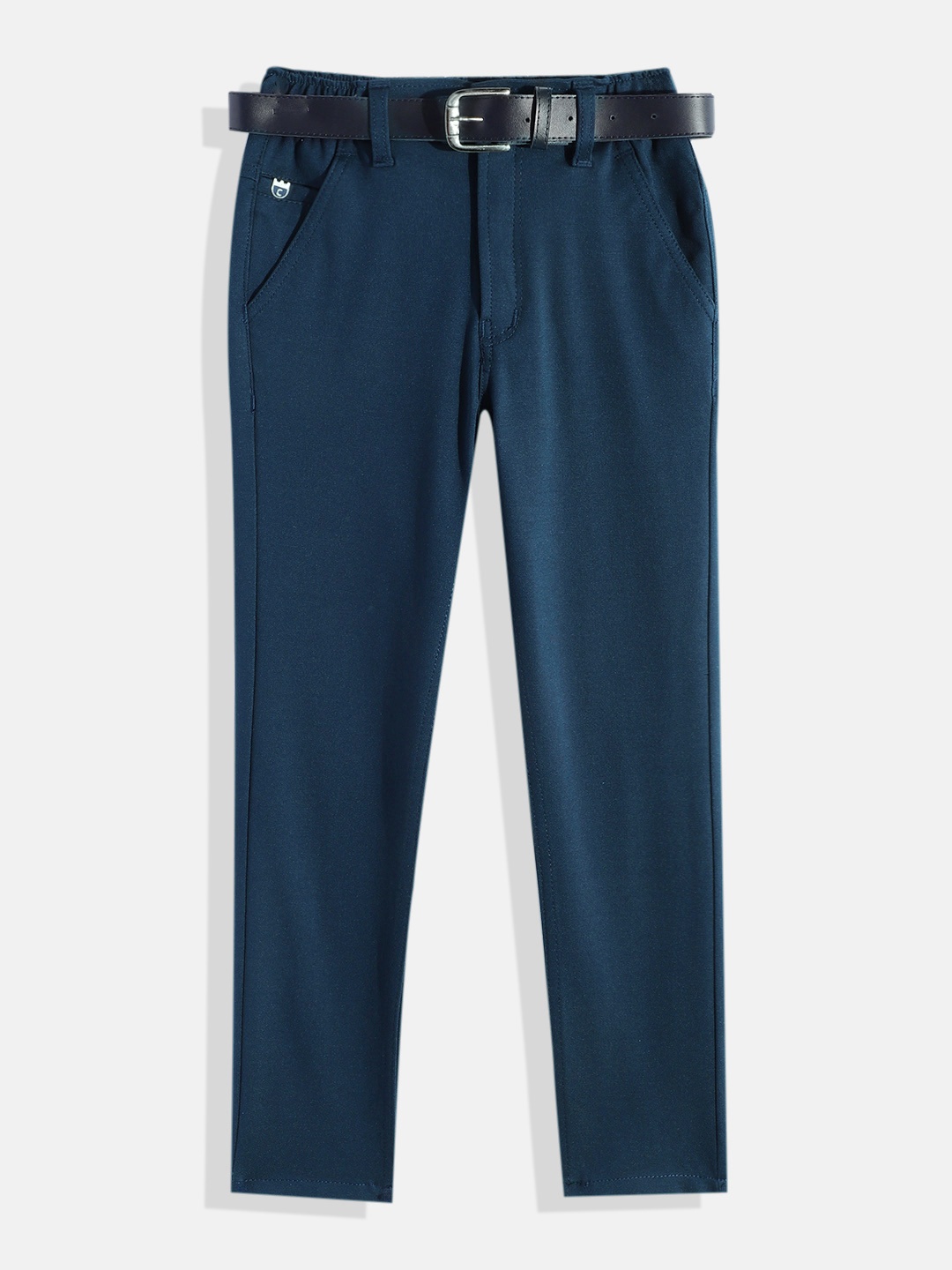 

CAVIO Boys Wrinkle Free Chambray Trousers, Teal
