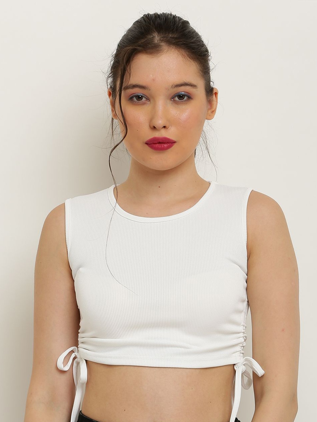 

RiseMax Crop Top, White