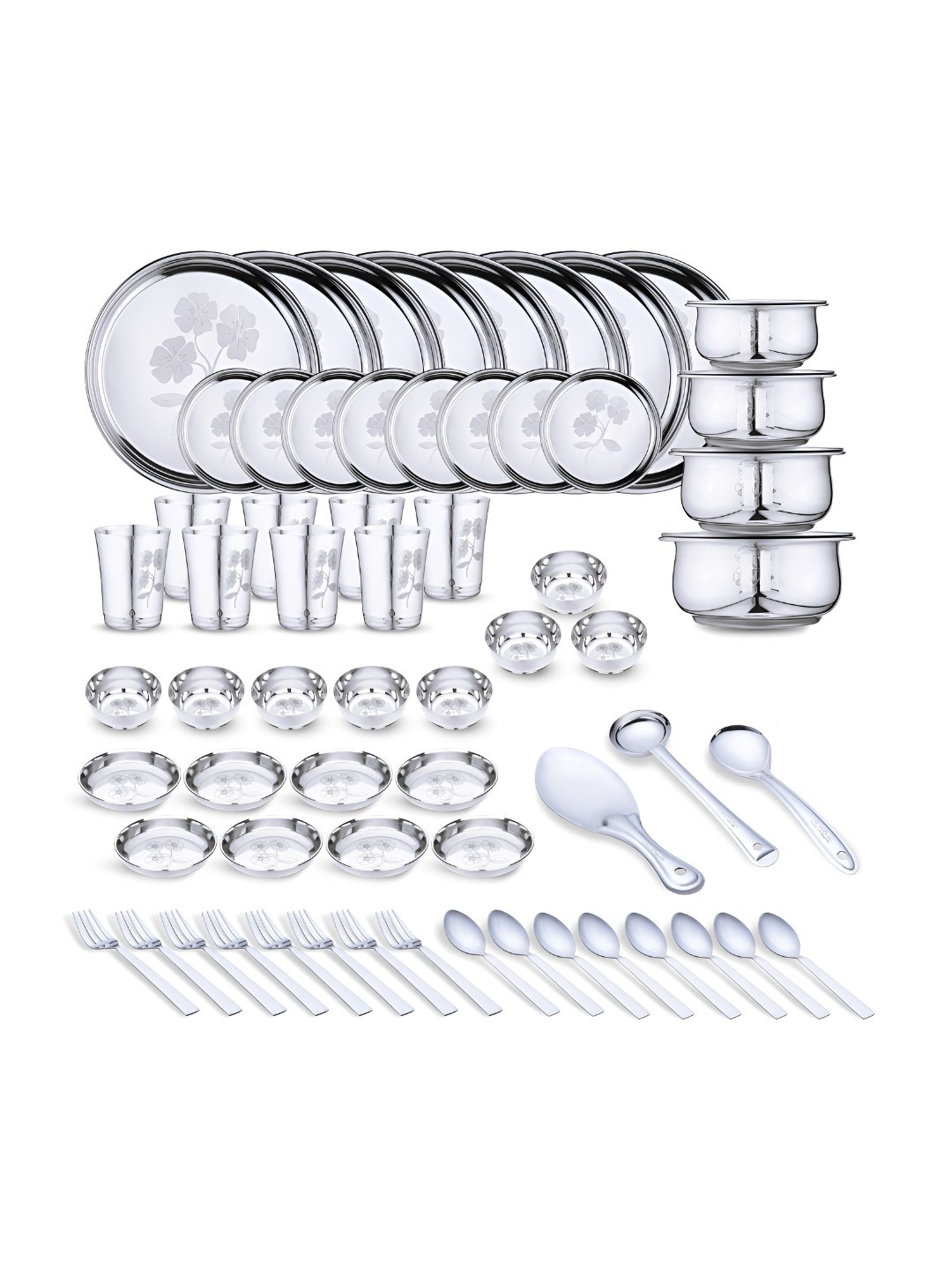 

LIMETRO STEEL Steel 67 Pieces Stainless Steel Dinner Set