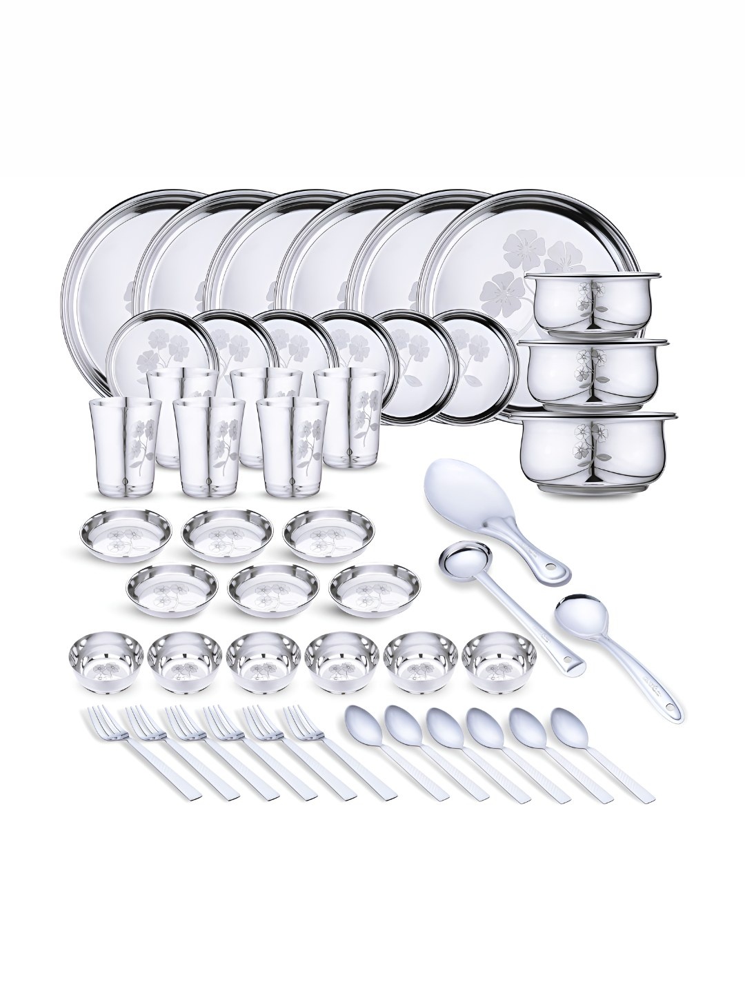 

LIMETRO STEEL Steel 51 Pieces Stainless Steel Dinner Set