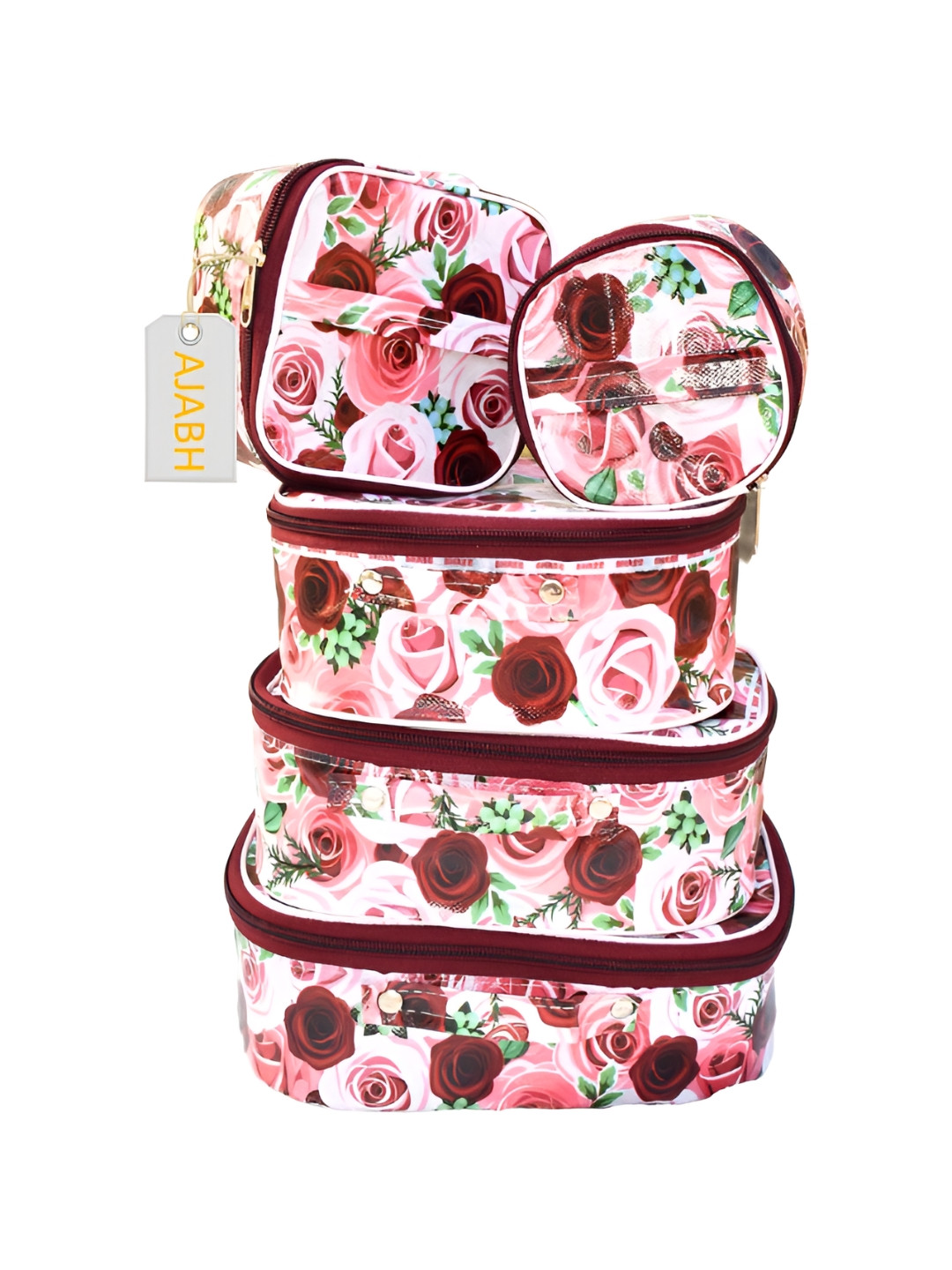 

Ajabh Red 5 Pieces Floral Printed Wardrobe Makeup Organisers