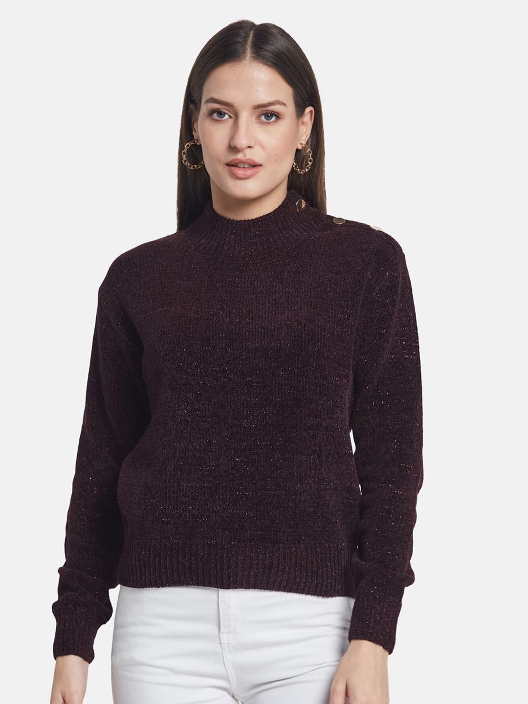 

METTLE Women Pullover, Maroon