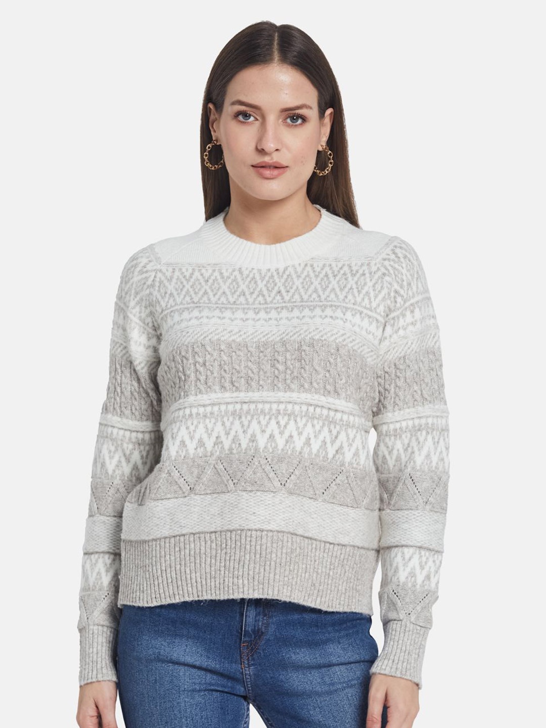 

METTLE Women Pullover, Grey