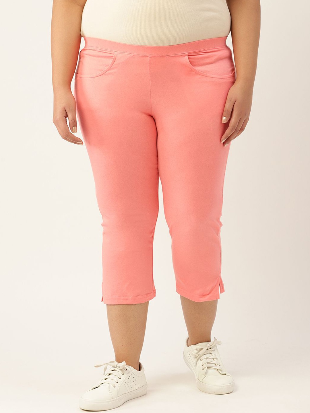 

theRebelinme Women Capris, Peach