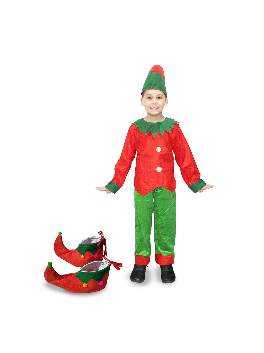 

Kaku Fancy dresses Kids Elfs Dress & Shoes Fairy Tales Characters Christmas Costume Set, Green