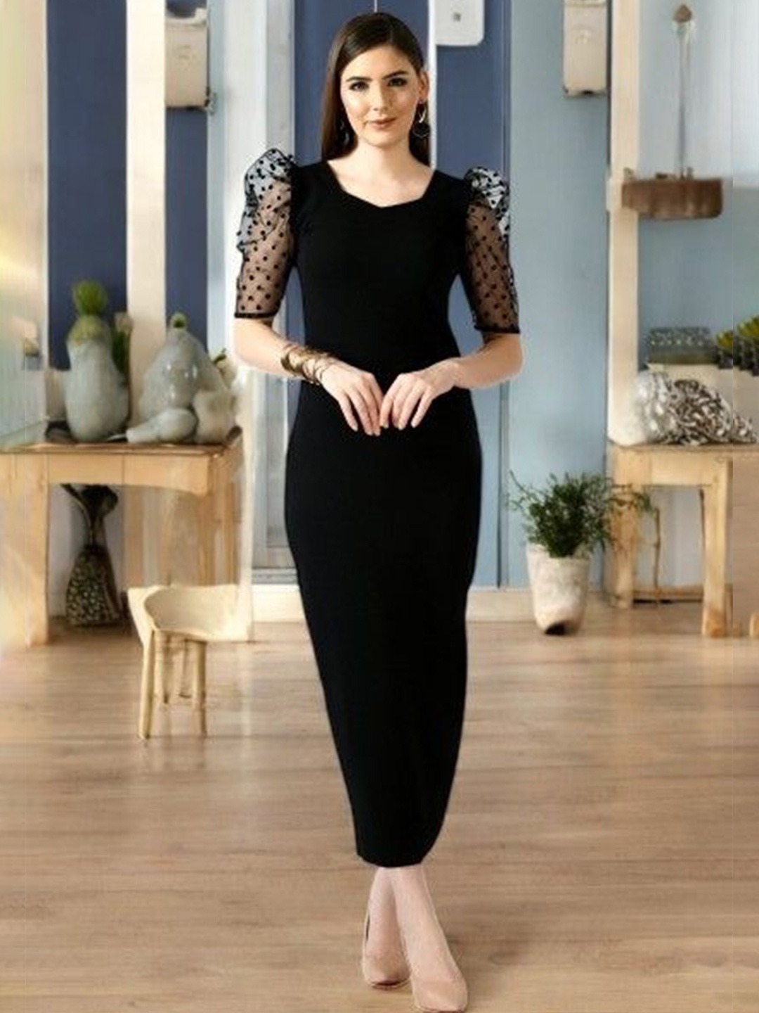 

Arbiter Collection Bodycon Maxi Dress, Black