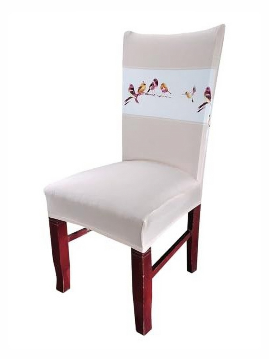 

House Of Quirk Beige Printed Stretchable Chair Cover