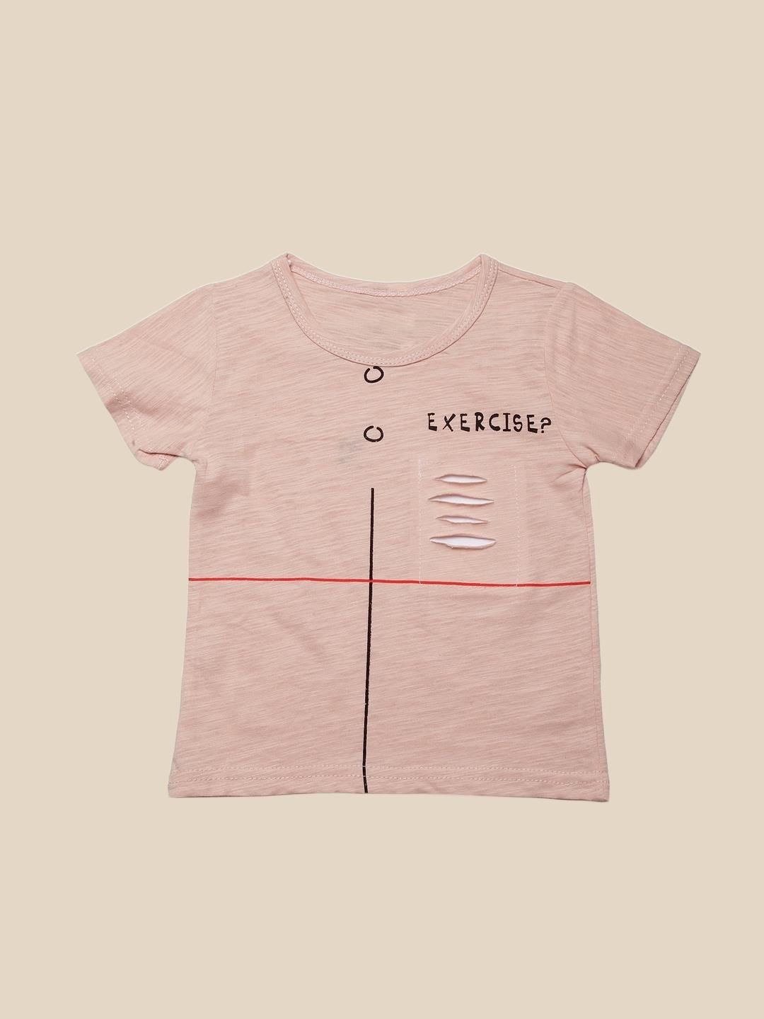 

J Style Kids Typography Printed Round Neck Casual T-shirt, Pink