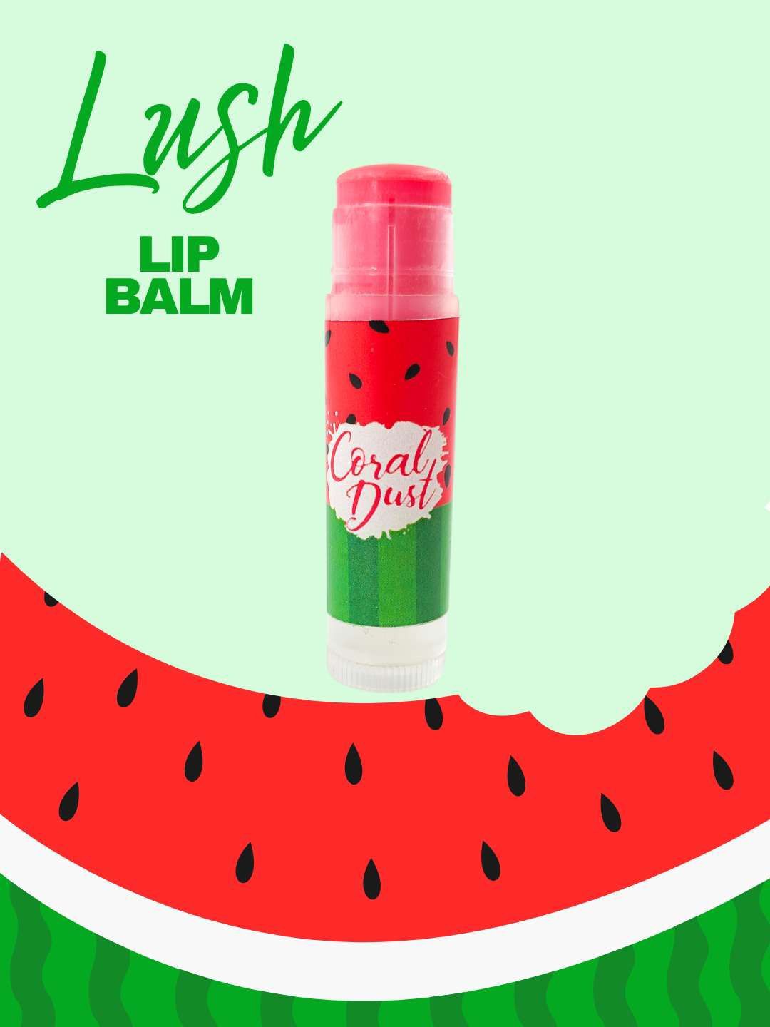 

Coral Dust Lush Lip Balm With Watermelon Shea Butter & Jojoba Oil - 5 g, Red