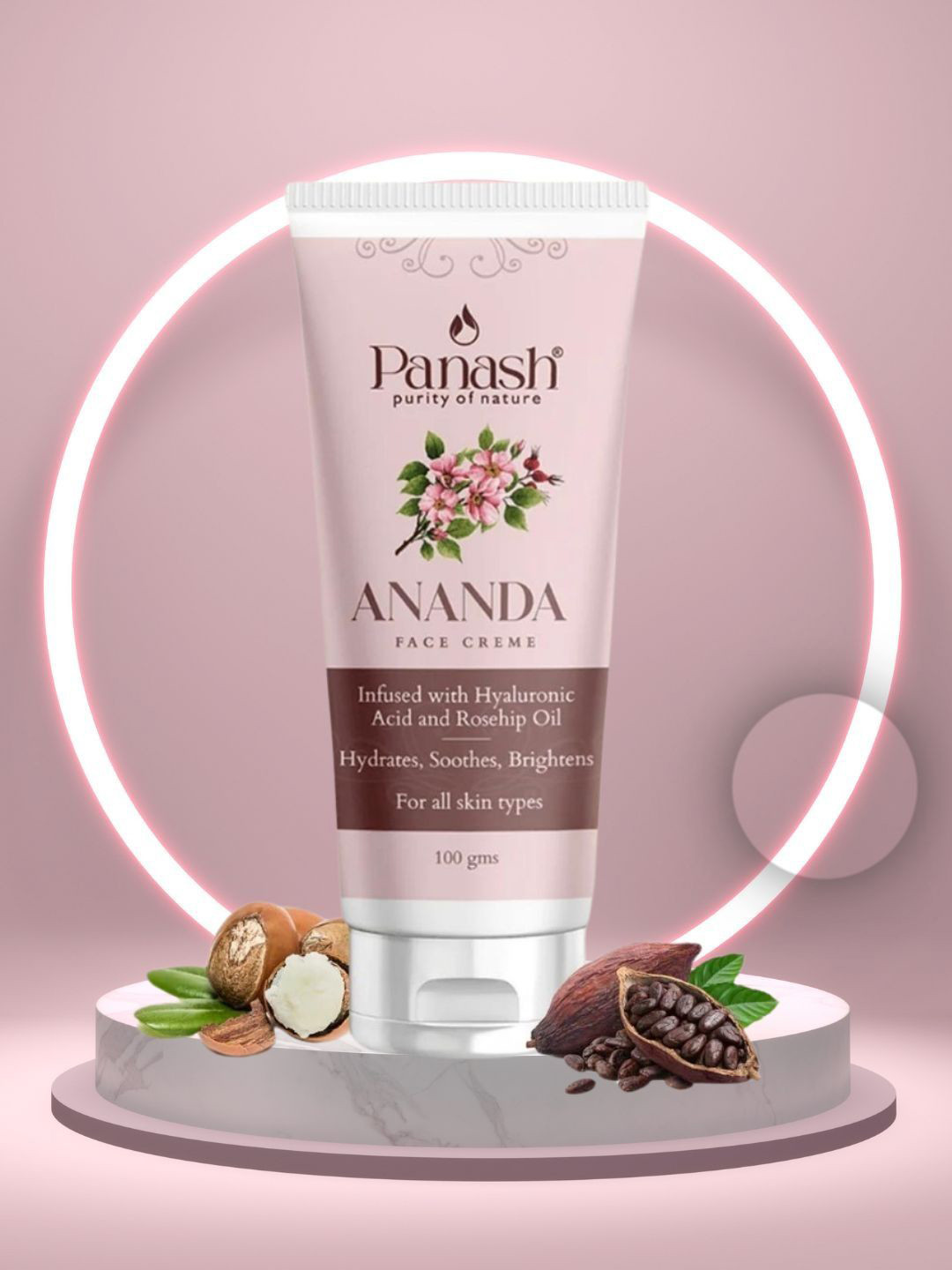 

PANASH Ananda Face Cream With Hyaluronic Acid & Rosehip Oil - 100 g, White