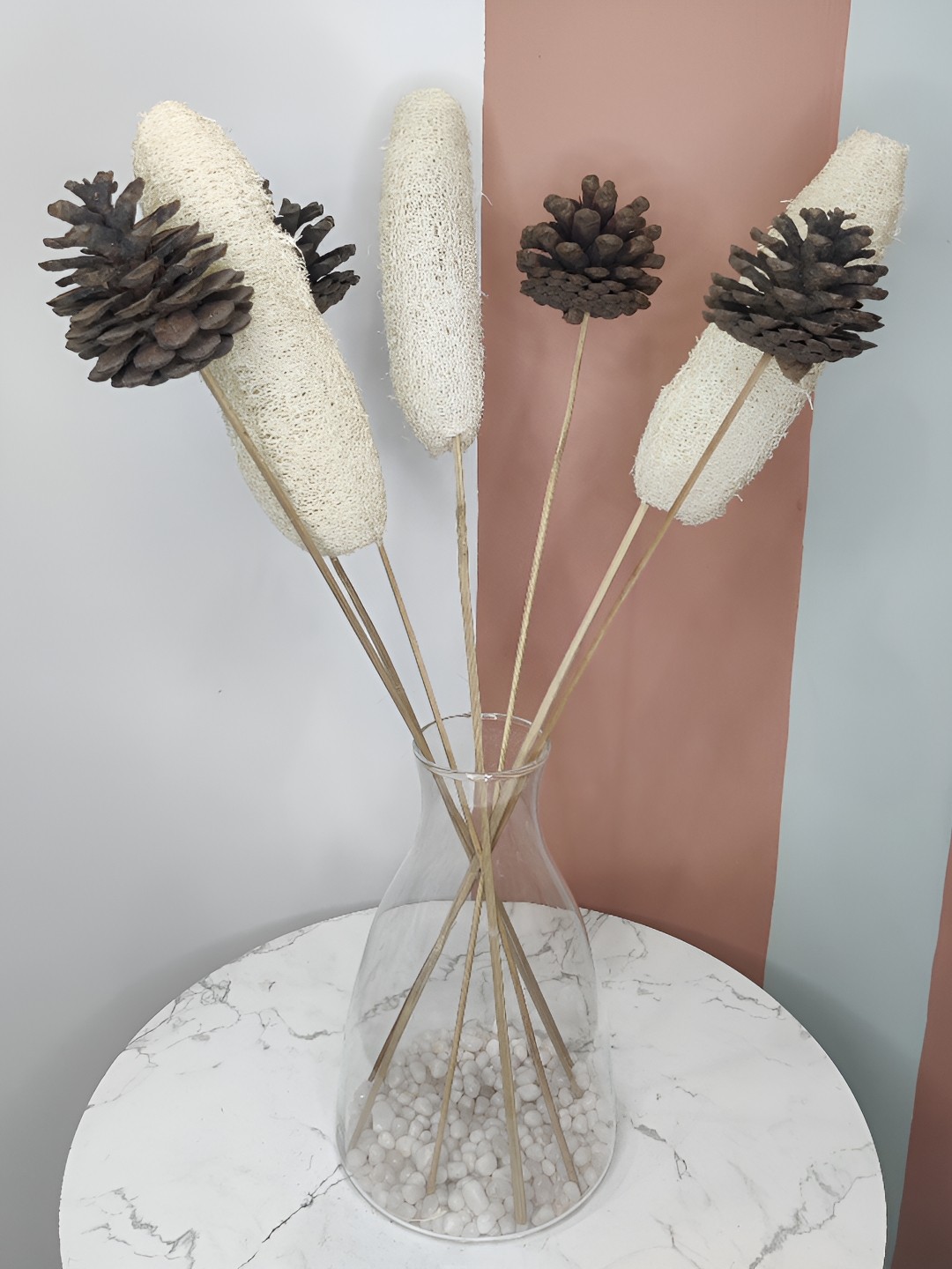 

Myntra Elegant Homes White & Brown Begonia Pine Artificial Flower