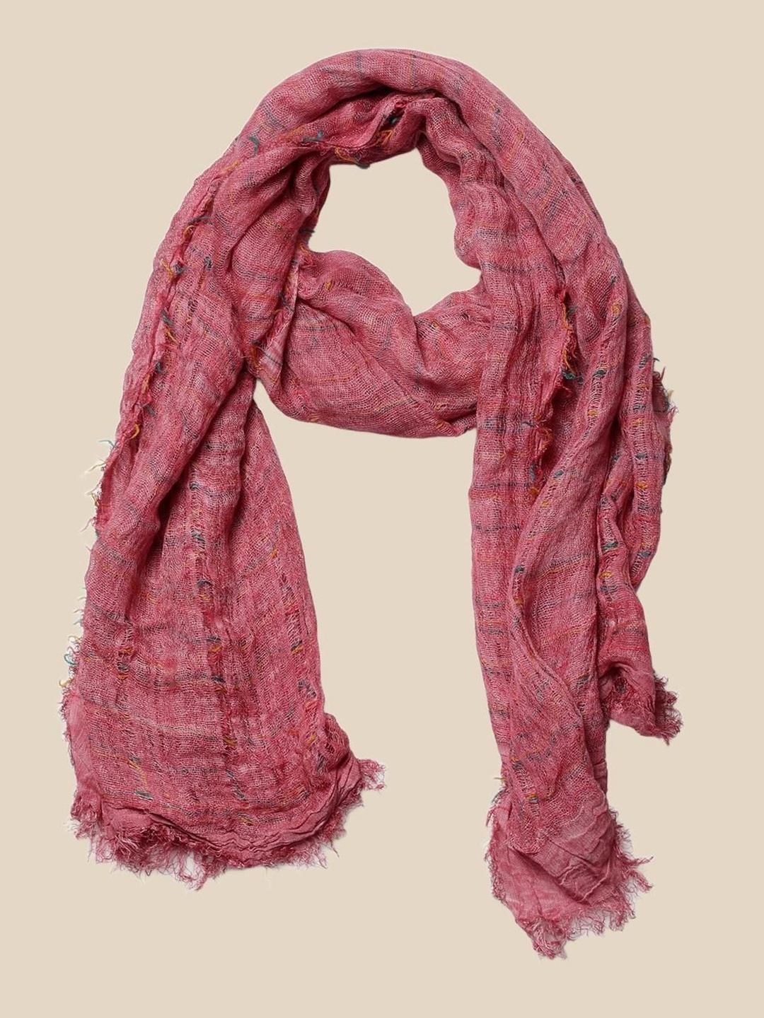 

J Style Girls Woven Design Stole, Pink