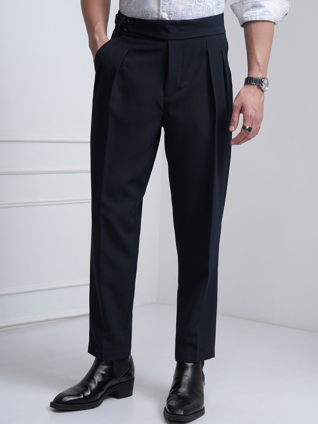 

HIGHLANDER Men Gurkha Trouser, Navy blue