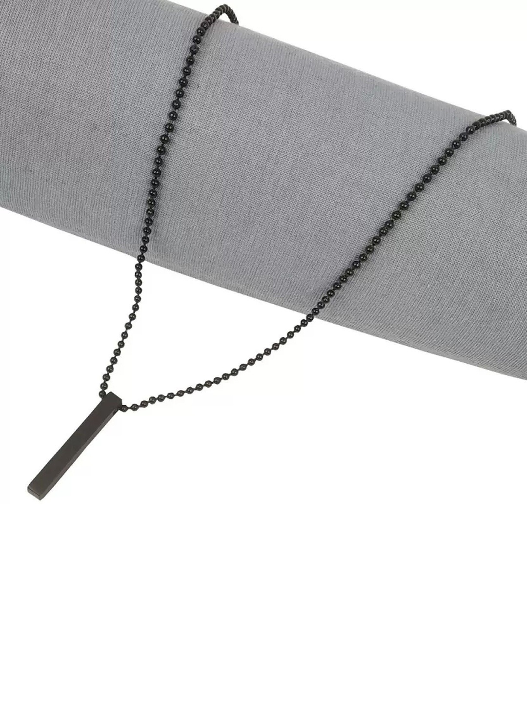 

Lila Set Of 2 Contemporary Stainless Steel Pendants Chain, Black