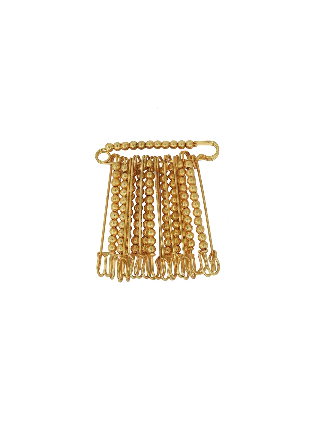 

MEMOIR Set Of 12 Gold-Plated Beaded Saree Pin