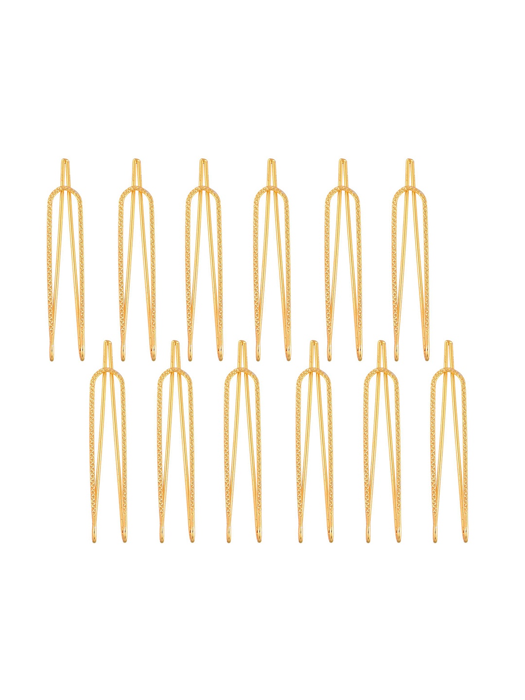 MEMOIR Set Of 12 Gold-Plated Saree Pins