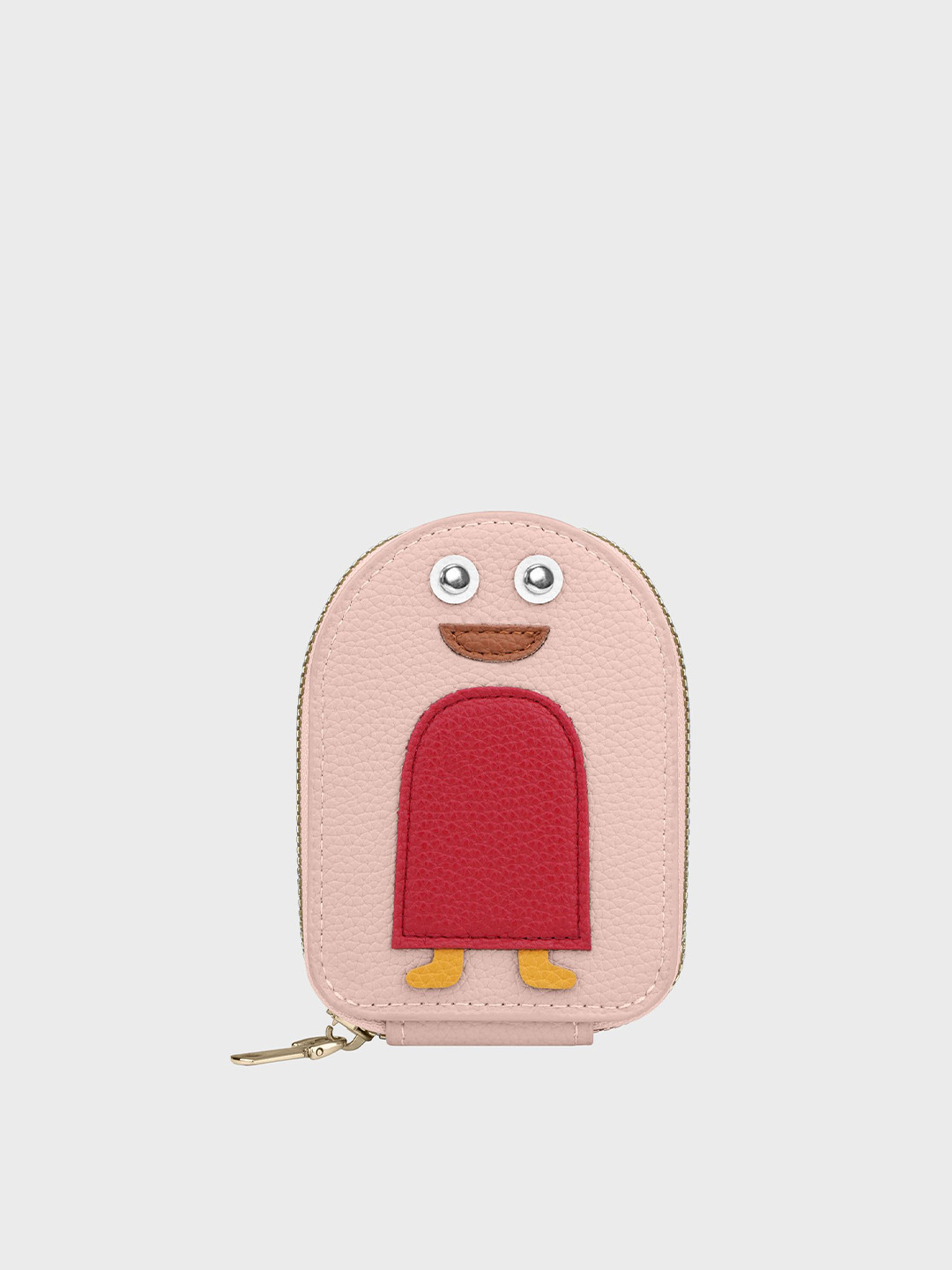 

The Wallet Store Women Animal Embellished Leather Zip Around Wallet, Pink