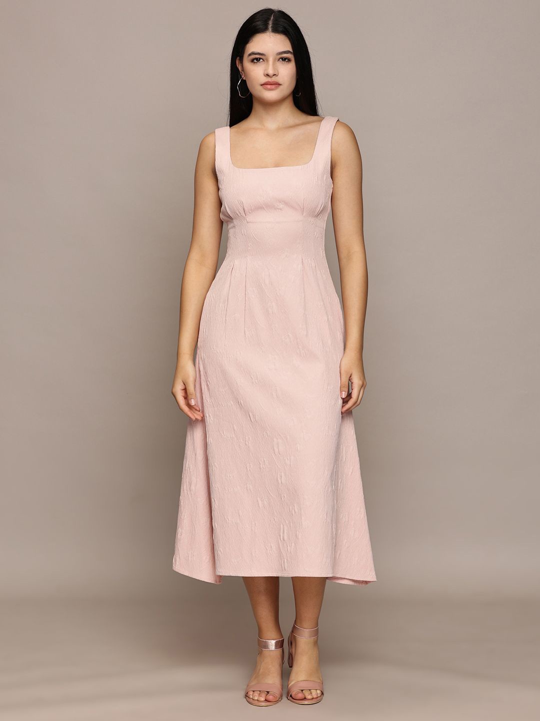 

French Connection A-Line Midi Dress, Pink