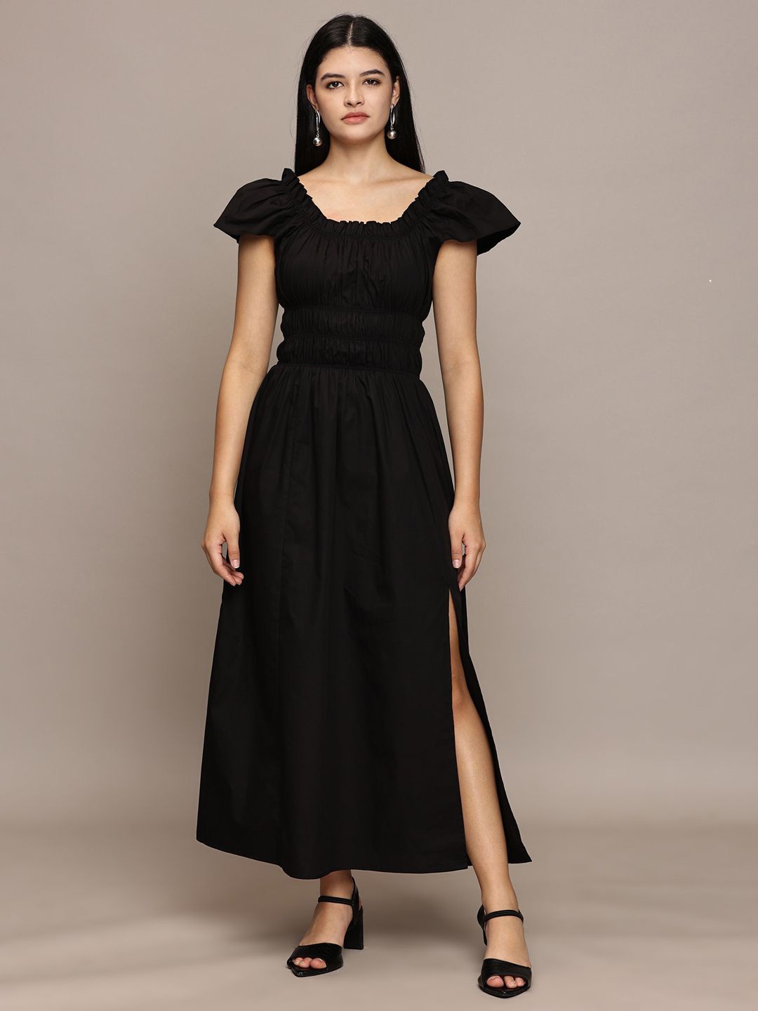 

French Connection Midi Dress, Black