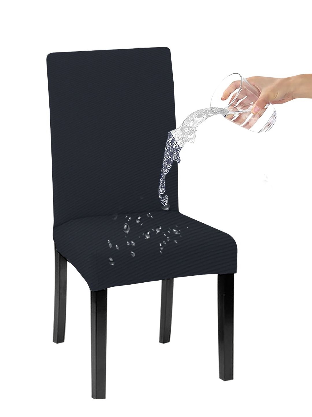 

Lazi Grey 2 Pieces Water Resistant Elastic Chair Covers