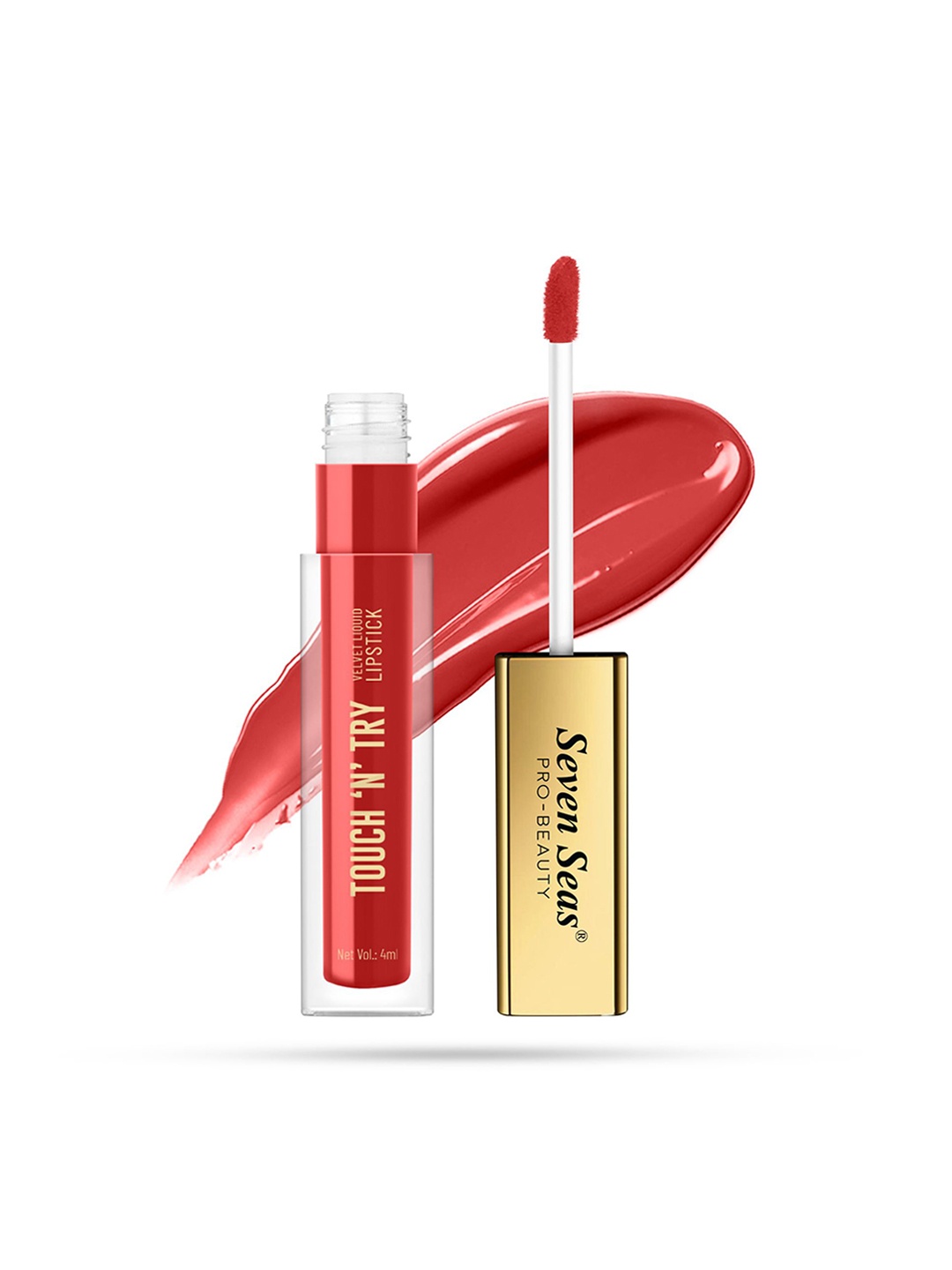

Seven Seas Touch N Try Long Lasting Velvet Liquid Lipstick - 4 ml - Shade 116, Red
