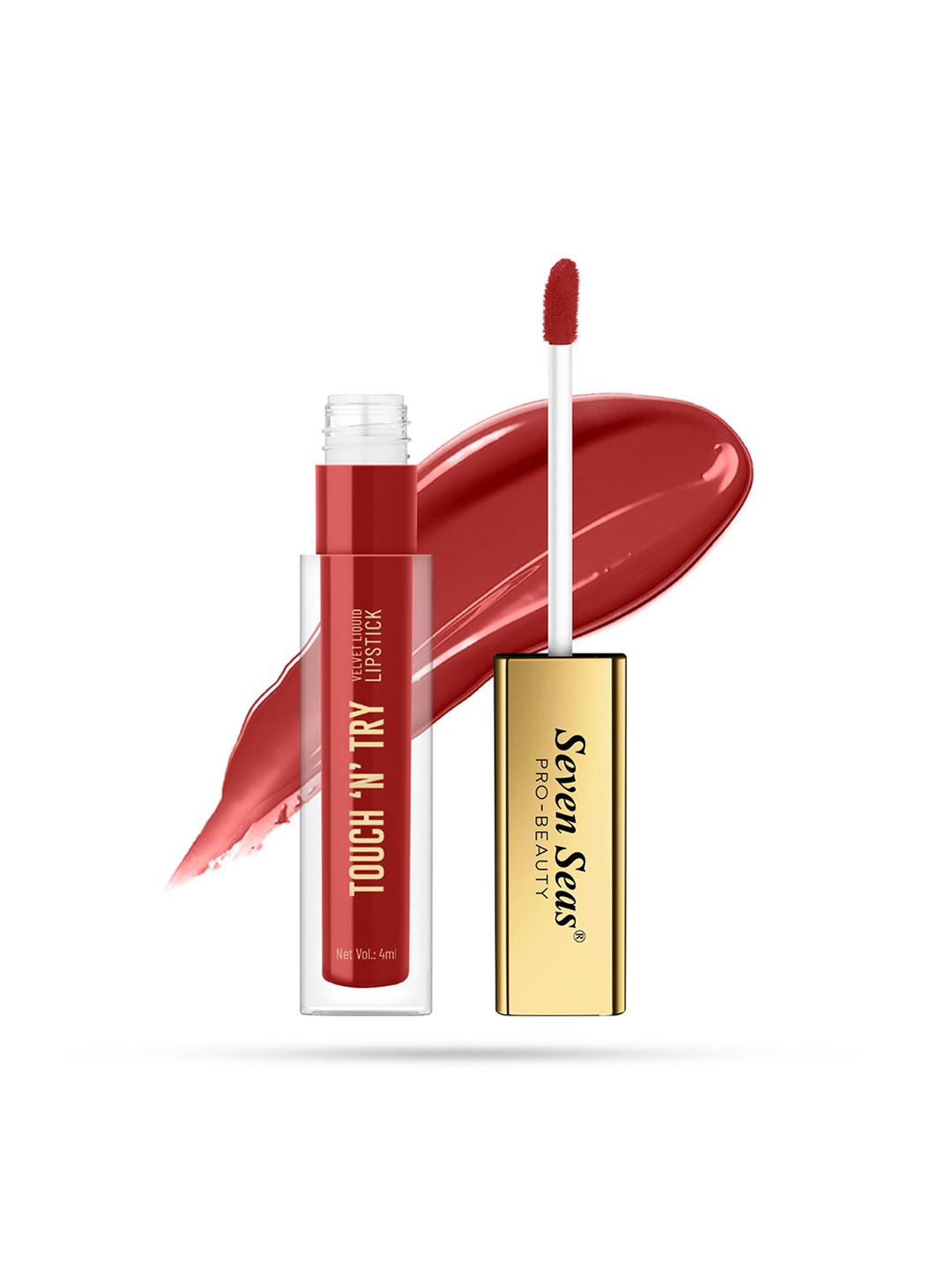 

Seven Seas Touch N Try Long Lasting Velvet Liquid Lipstick - 4 ml - Shade 115, Maroon