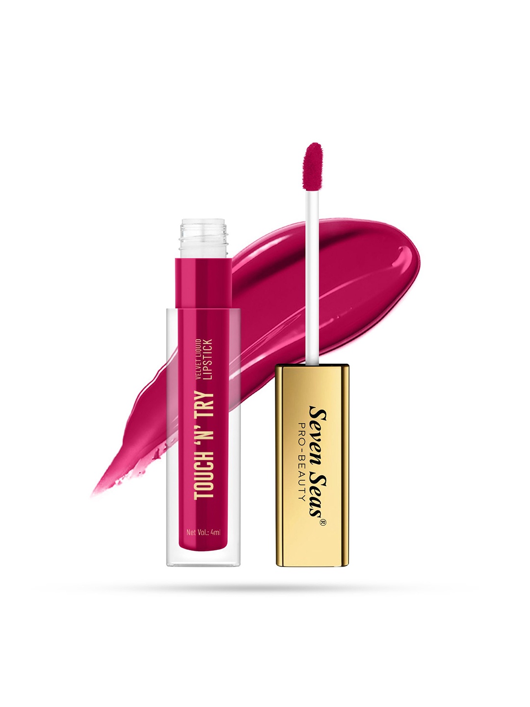 

Seven Seas Touch N Try Long Lasting Velvet Liquid Lipstick - 4 ml - Shade 104, Pink