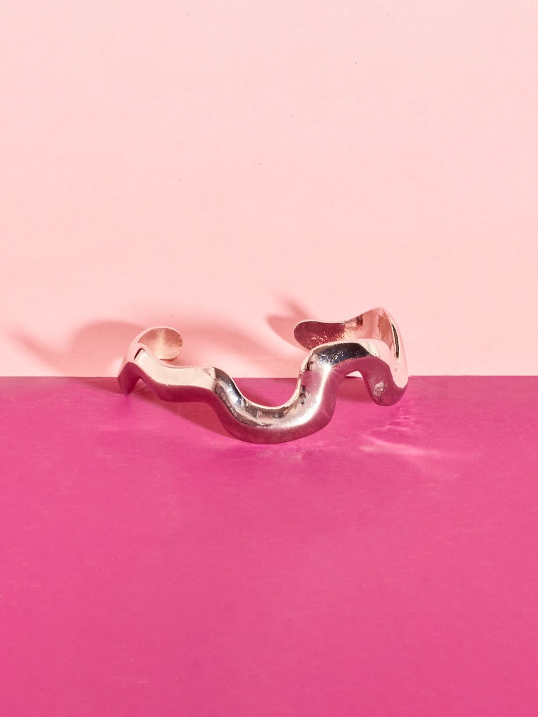 

SALTY Women Stylish Silver Undulating Cuff Bracelet
