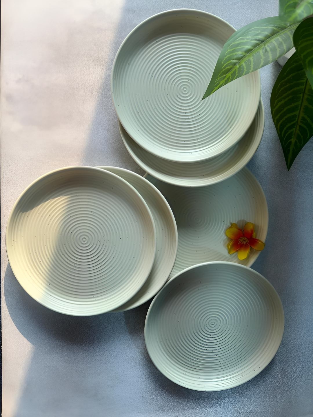 

Lupaava Green 6 Pieces Melamine Dishwasher Safe Plates