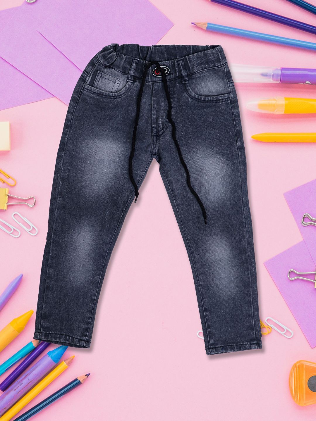 

KCOY Boys Jogger Heavy Fade Stretchable Jeans, Blue