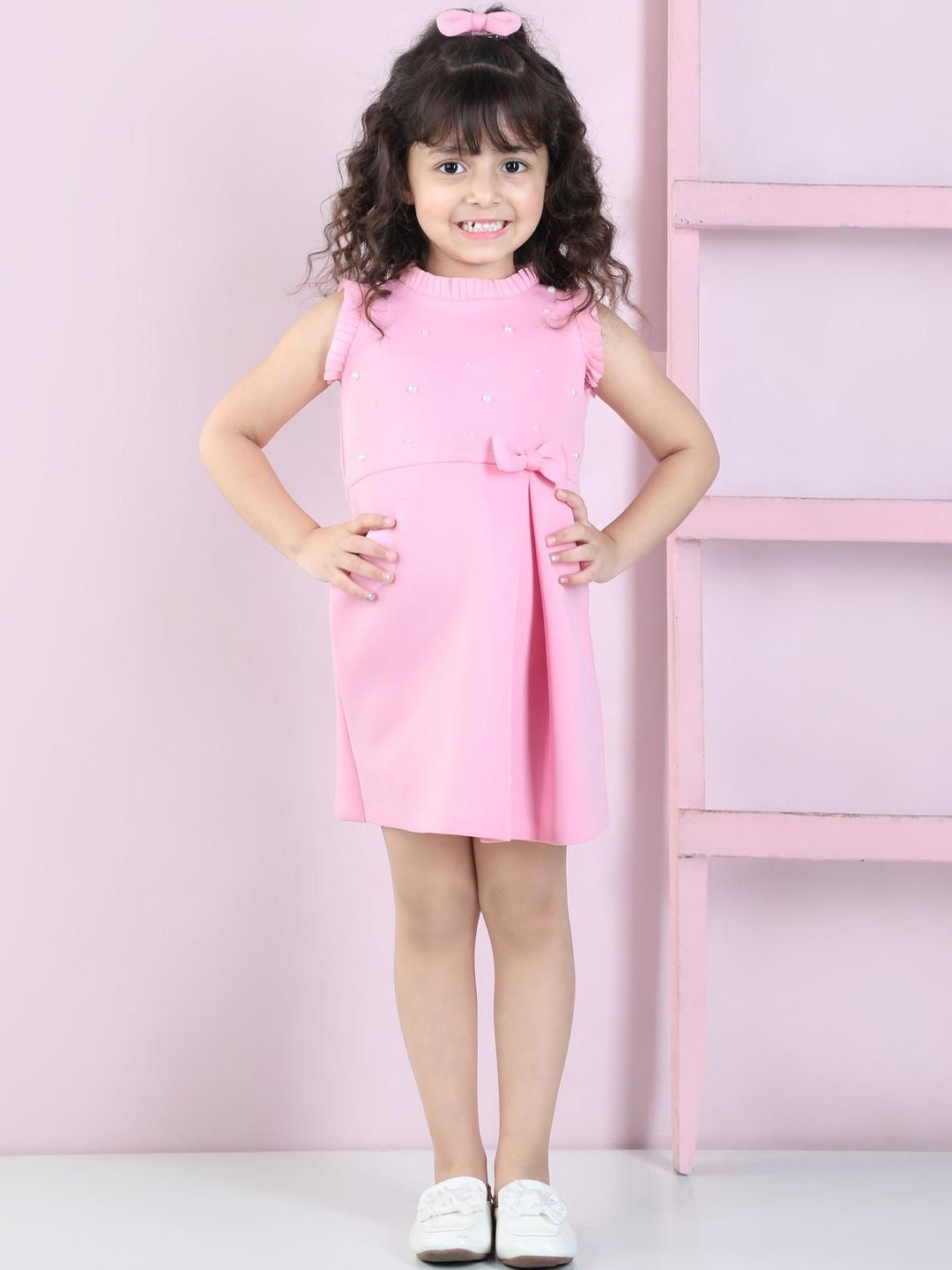 

THE LITTLE CELEBS Fit & Flare Dress, Pink