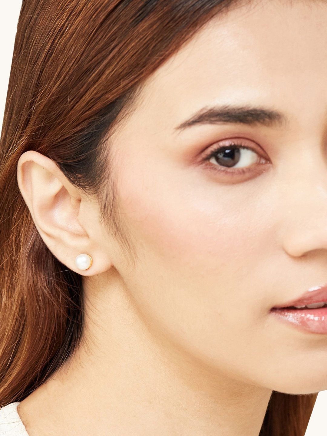 

Mareeci Gold-Plated Pearls Contemporary Studs