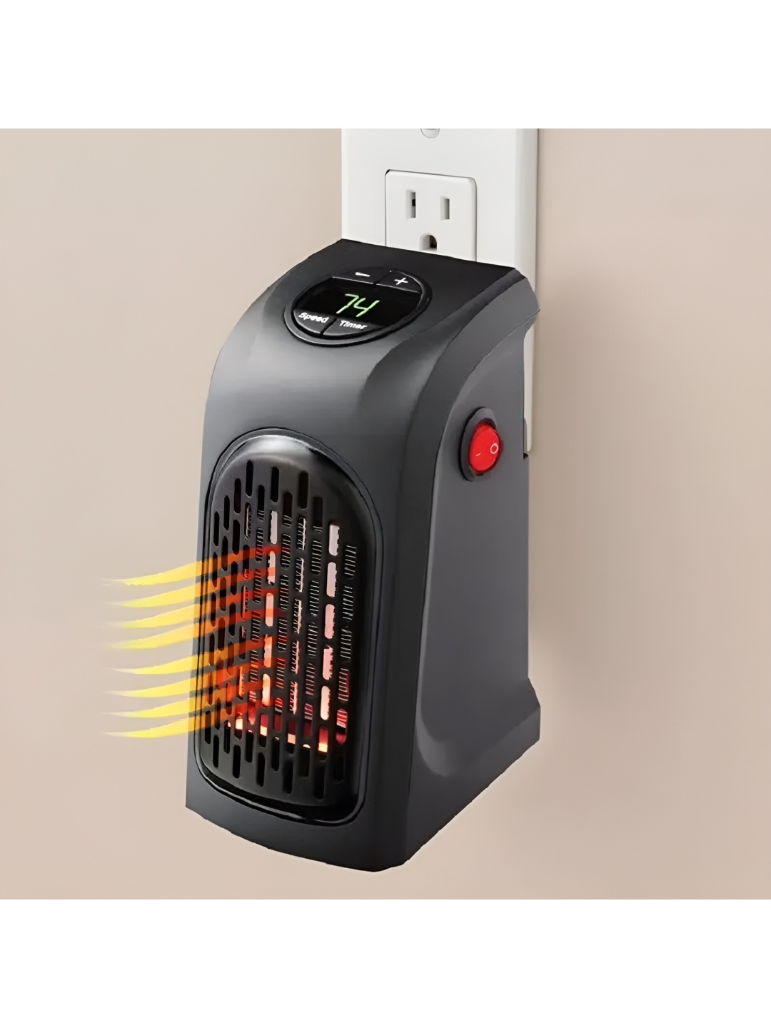 

Adbeni Black Plug-In Handy Electric Heater 400 Watt With LED Display