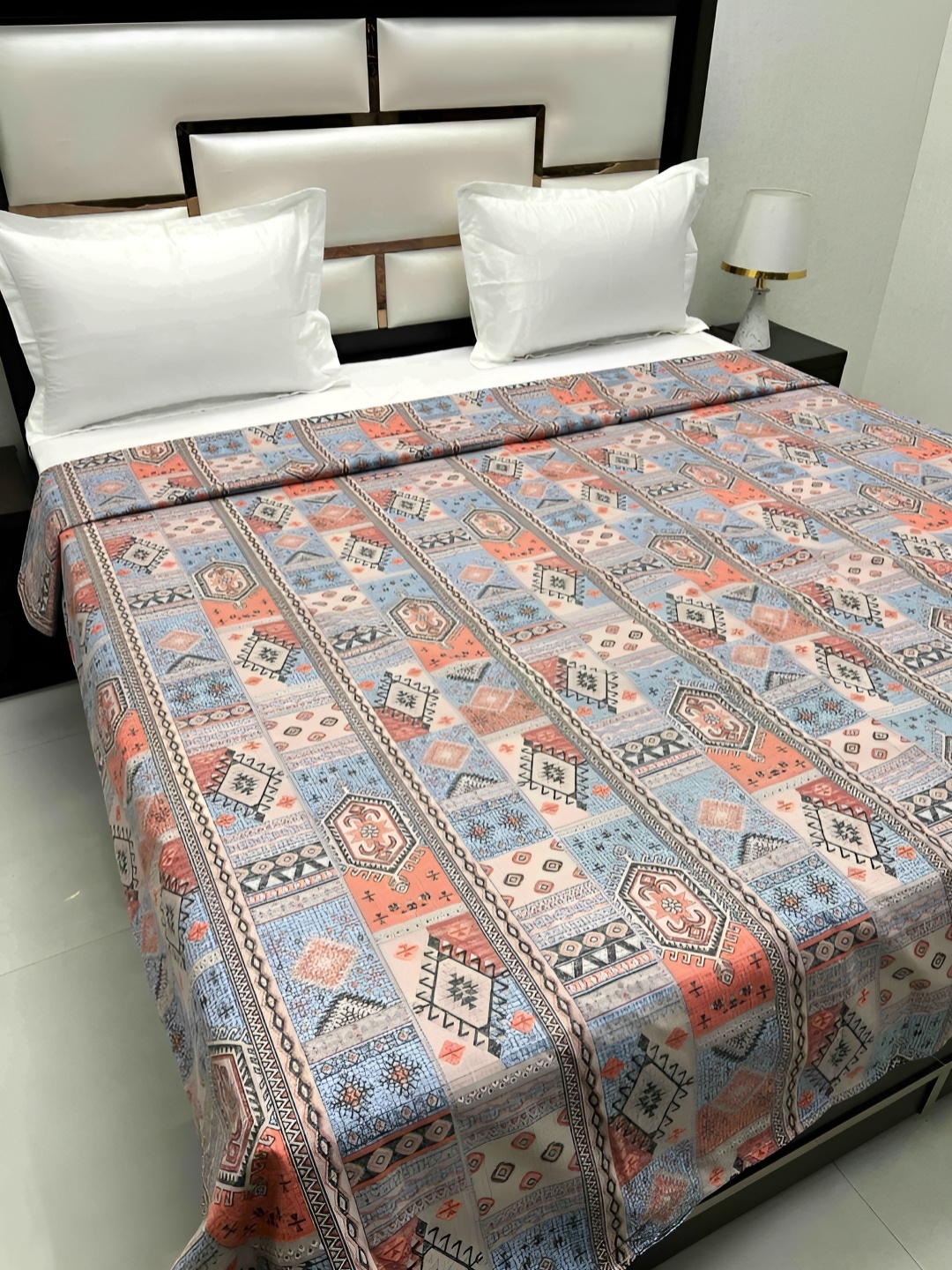 

Pure Decor Cotton Double Bed King Size Winter Duvet Cover for Comforter Quilt & Rajai, Blue