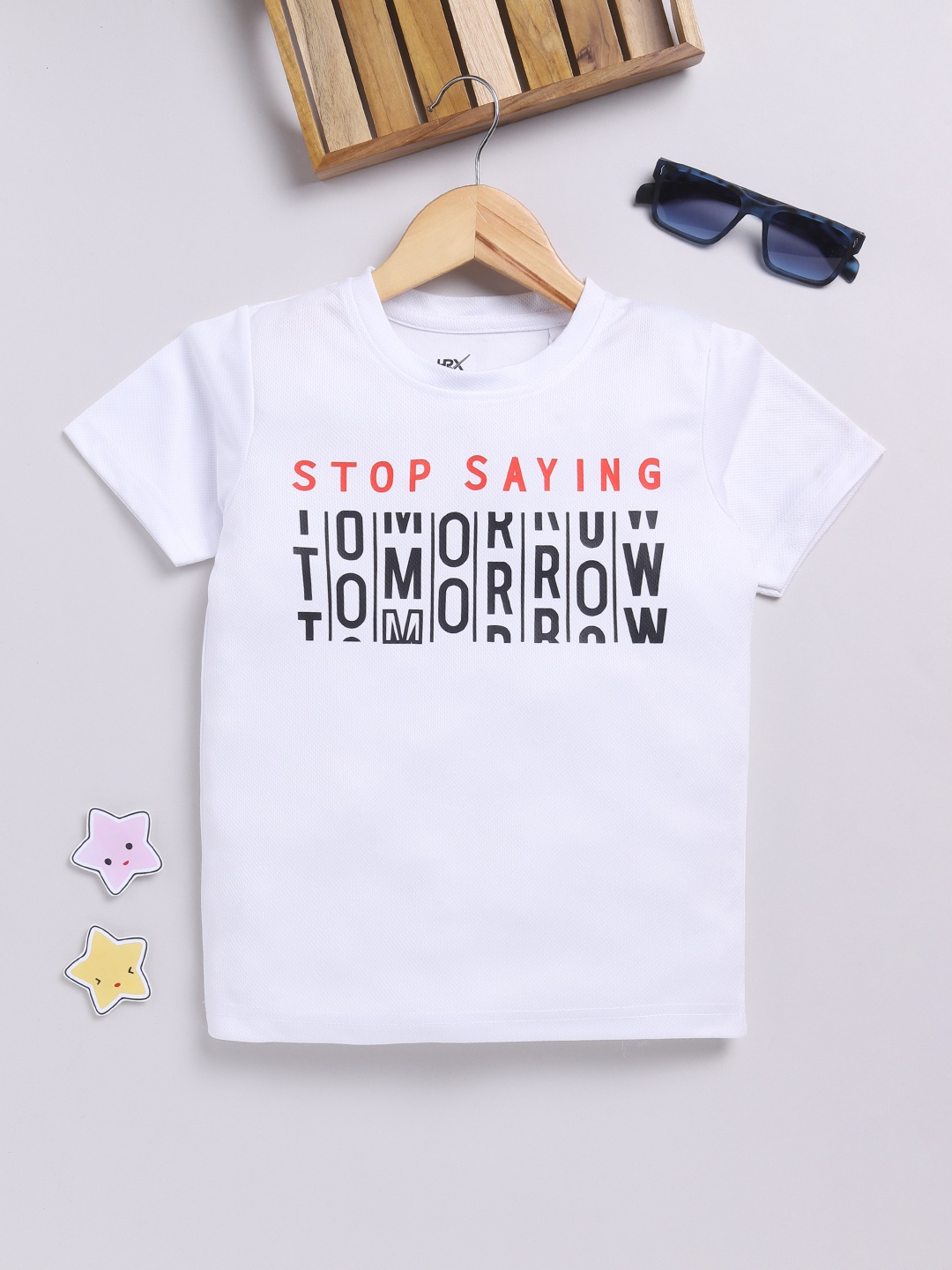 

HRX by Hrithik Roshan Boys Typography Printed Rapid-Dry T-shirt, White