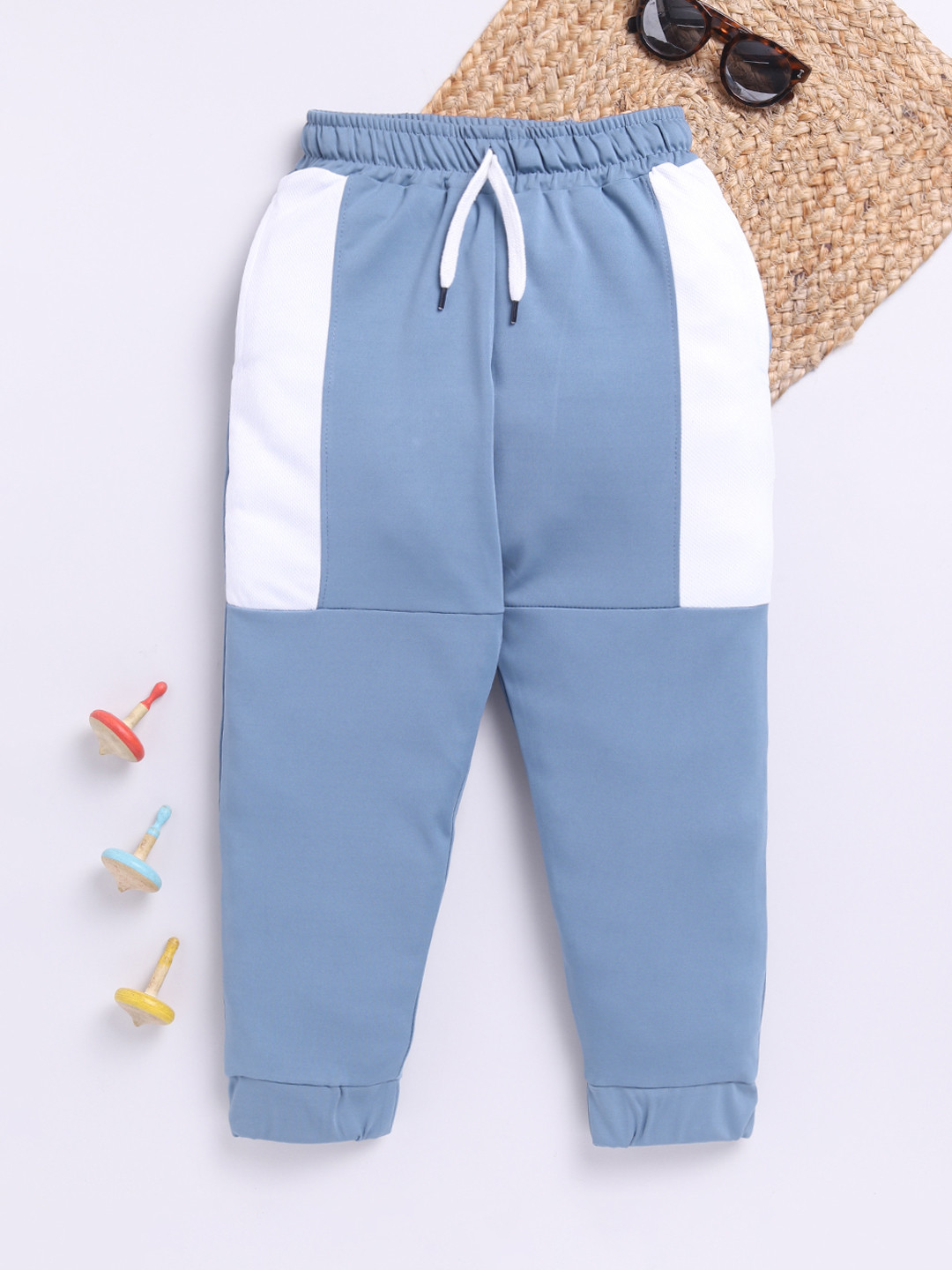 

HRX by Hrithik Roshan Boys Colourblocked Rapid Dry Relaxed Fit Joggers, Blue