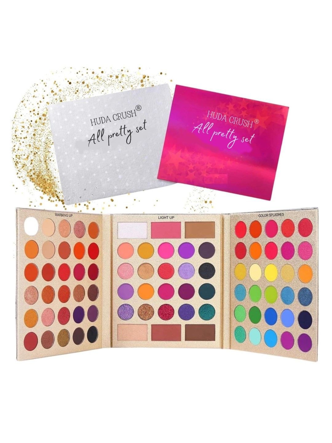 

Huda crush All Pretty Set 86 Color Matte & Shimmer Finish Eyeshadow Palette - 196 g- Red