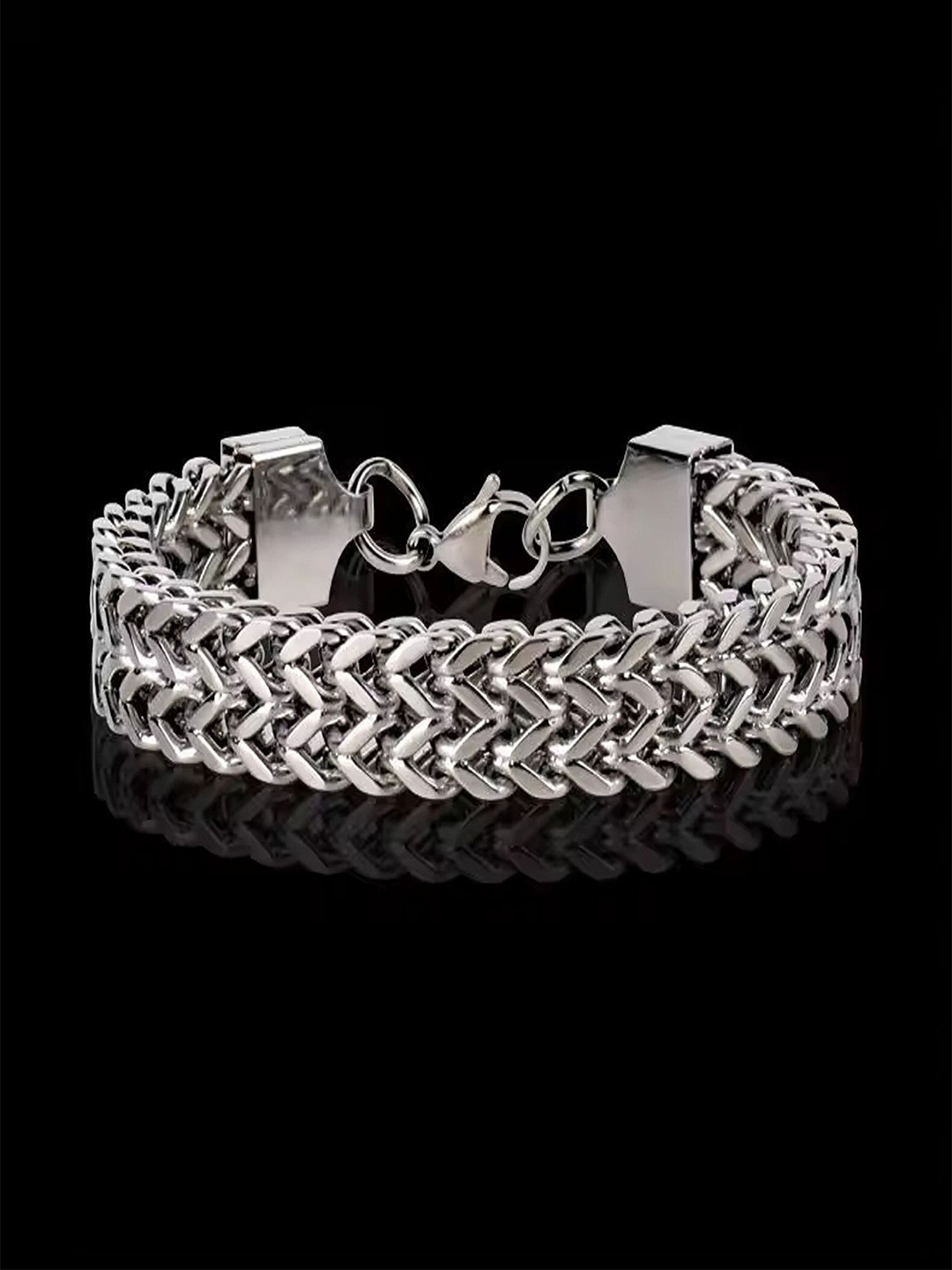 

Lila Unisex Stainless Steel Link Bracelet, Silver