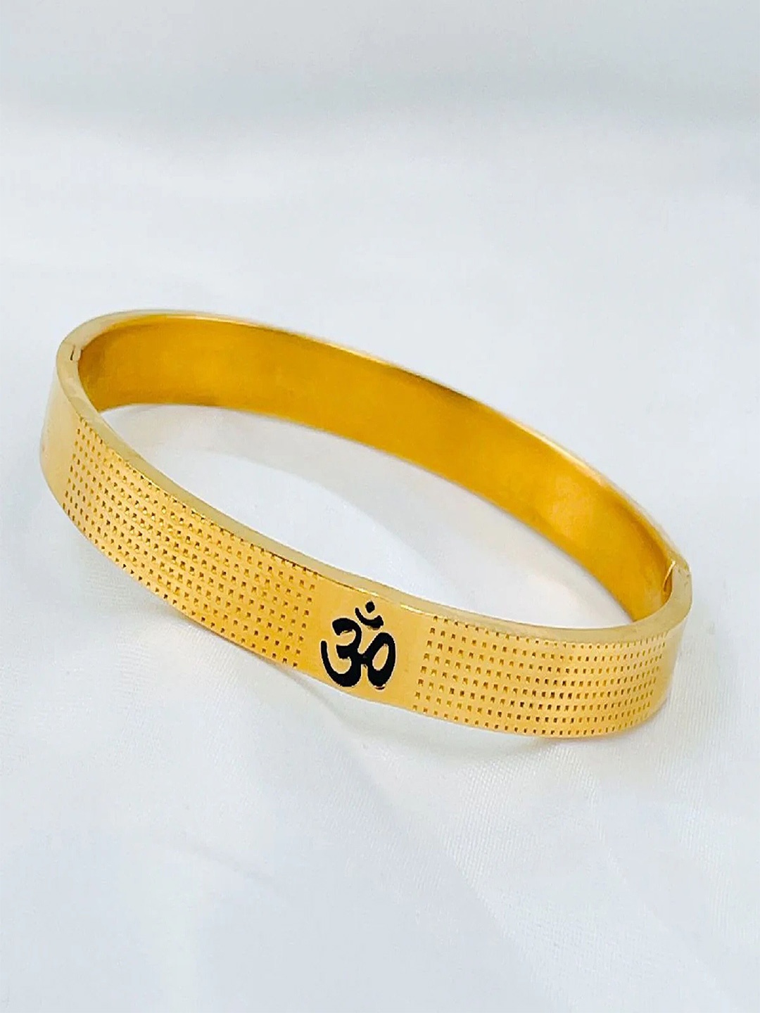 

Lila Gold-Plated Stainless Steel Kada Bracelet