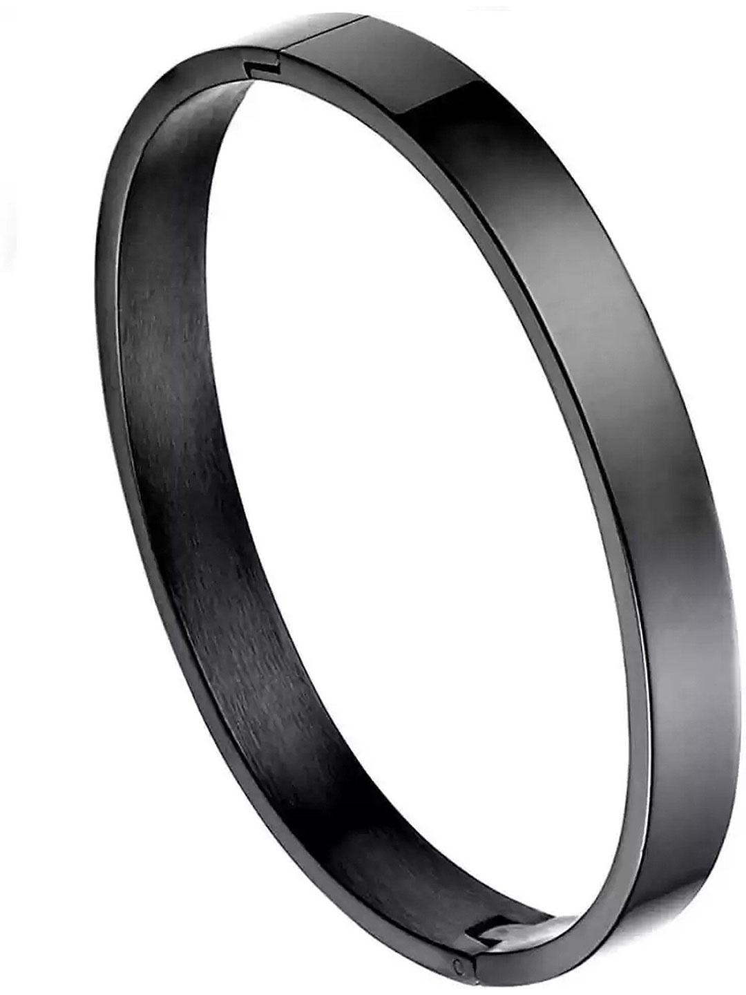 

Lila Unisex Stainless Steel Kada Bracelet, Black