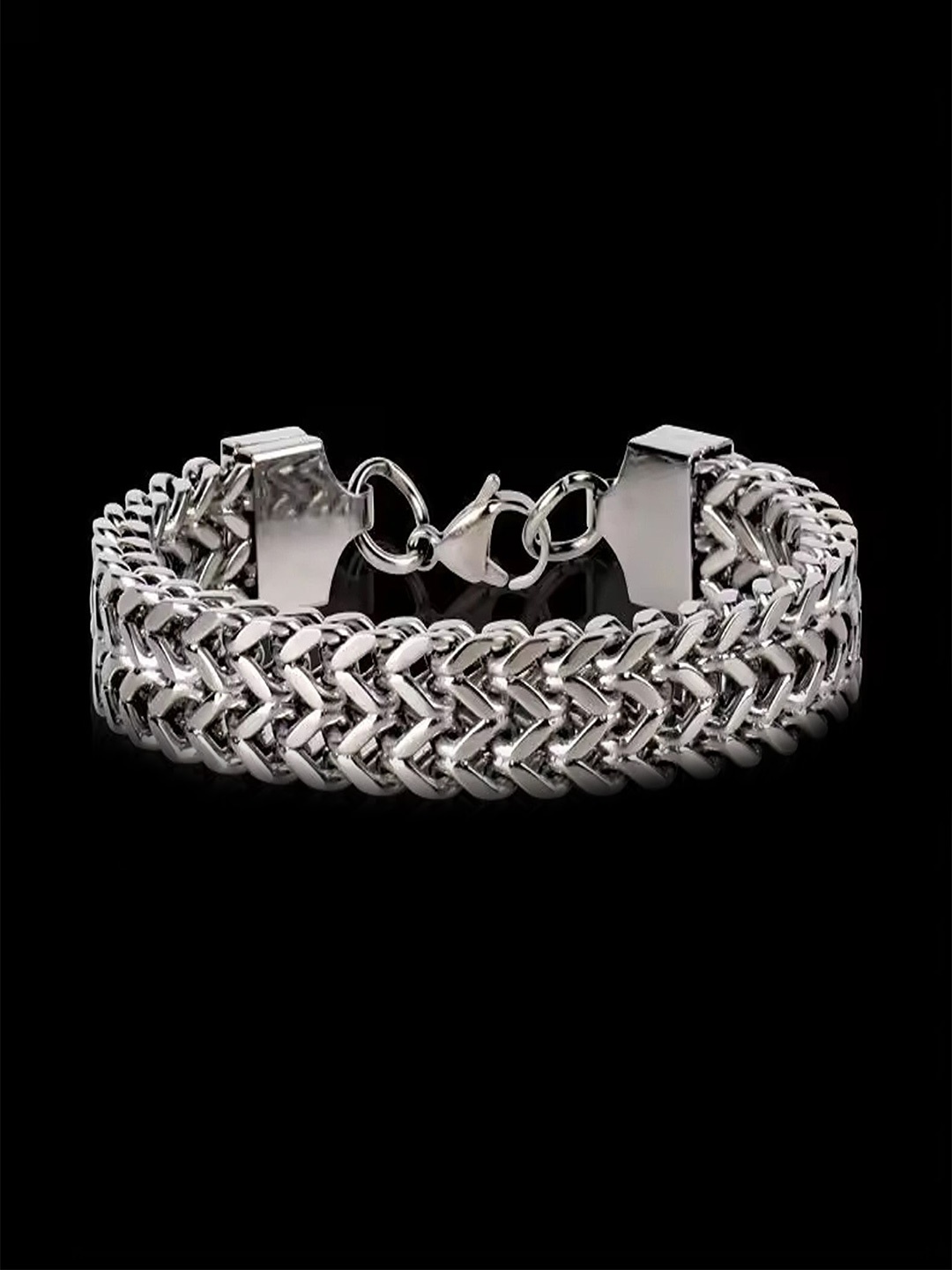 

Lila Unisex Stainless Steel Link Bracelet, Silver