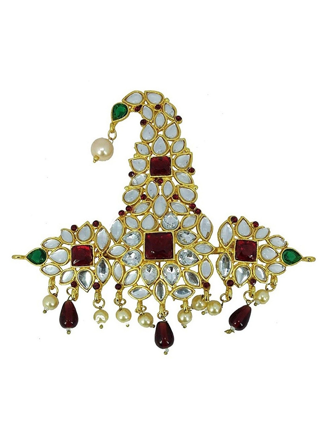 

Radhe Creation Men Embellished Safa Kalgi, Gold