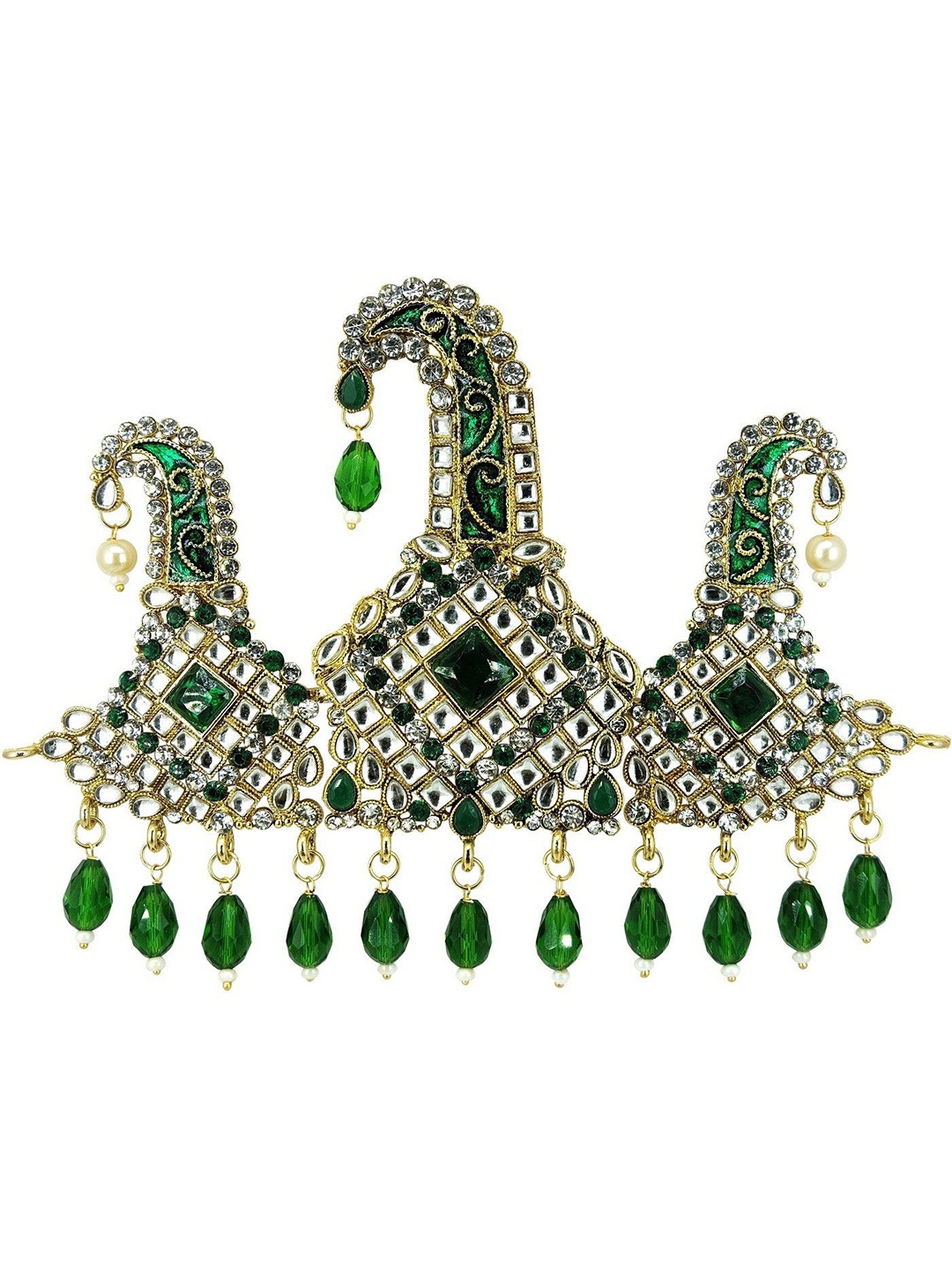 

Radhe Creation Men Embellished Safa Kalgi, Gold